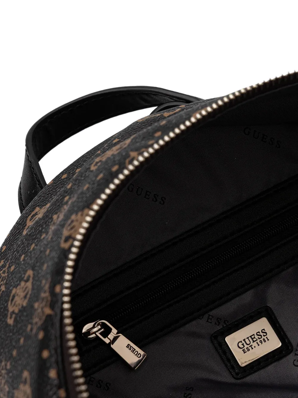 GUESS USA Silia 4G rugzak met monogram en rits Zwart
