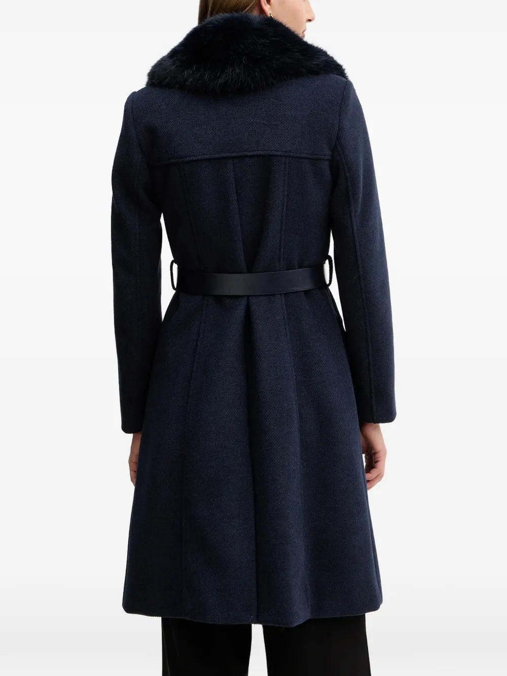  Guess Usa Belted Coat - Blue 