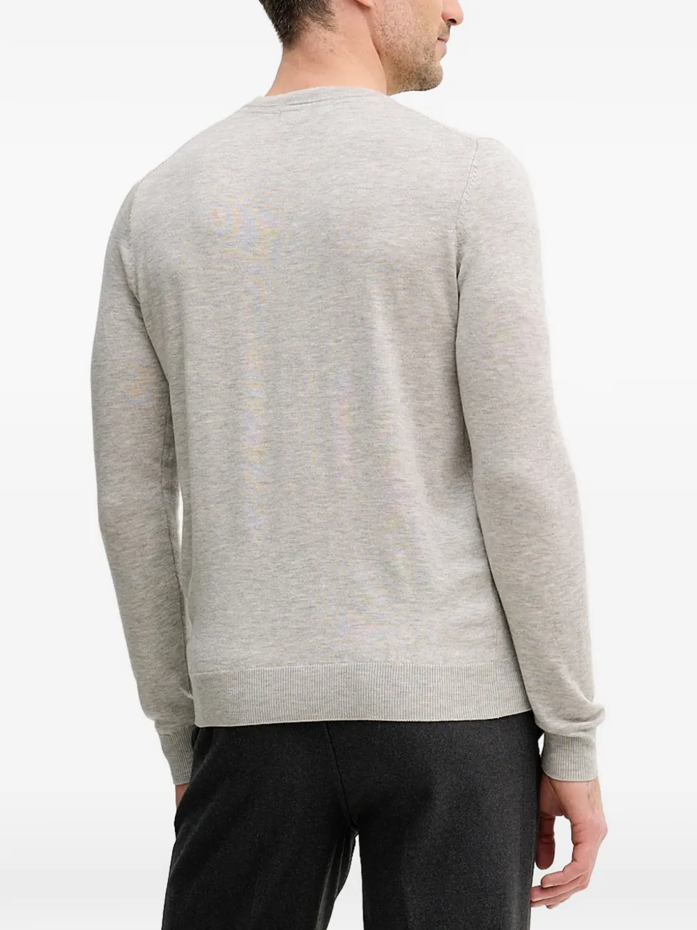GUESS USA Trui met ronde hals en logo Grijs