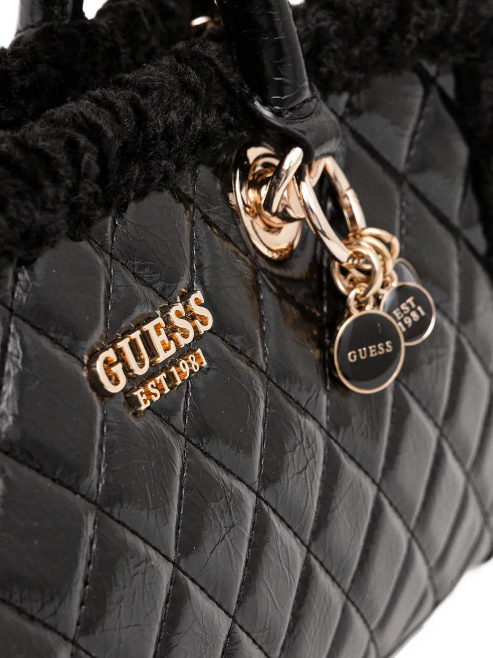 GUESS USA Cristi gewatteerde shopper Zwart