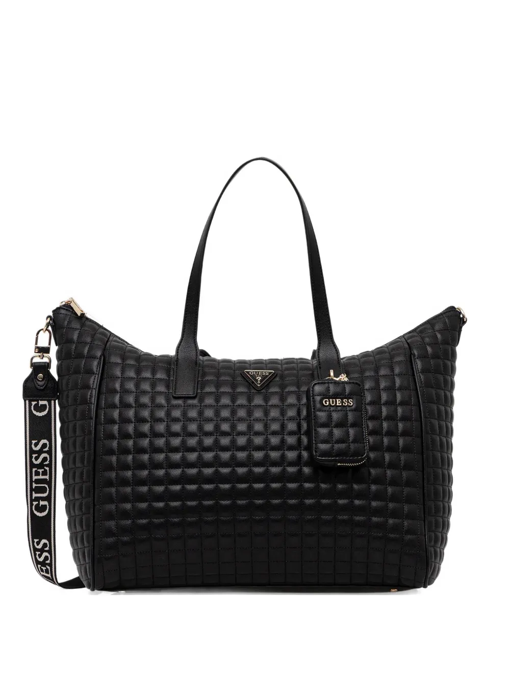 GUESS USA quilted tote bag - Nero