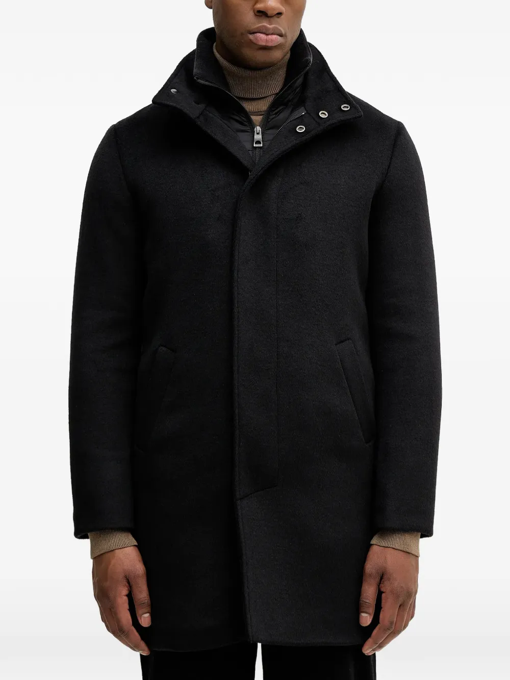 GUESS USA zip-fastening coat - Black