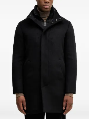 Ea7 Emporio Armani ジップ フーデッド コート | ブラック | FARFETCH JP