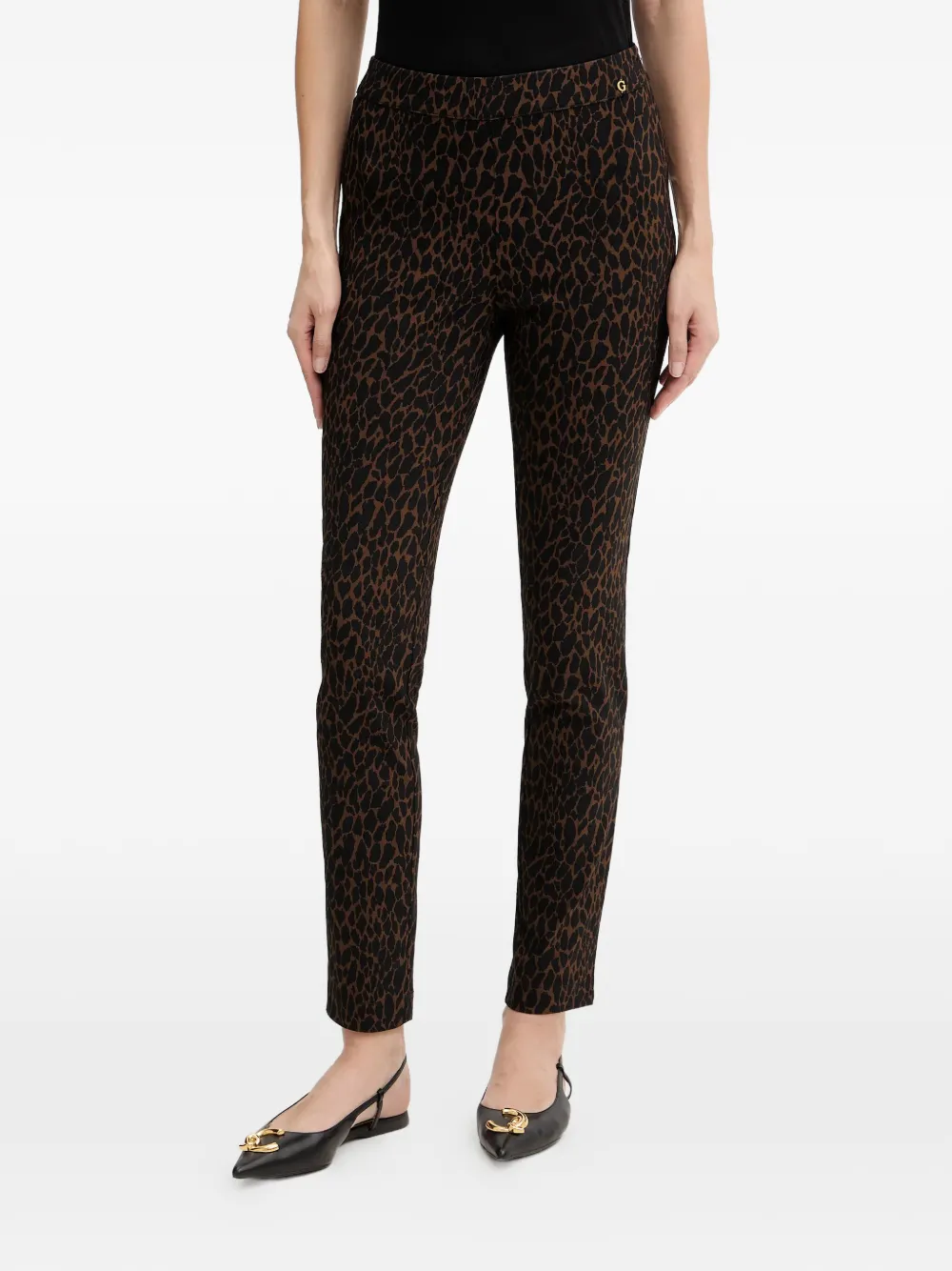 GUESS USA leopard-pattern trousers | Black | Image 1
