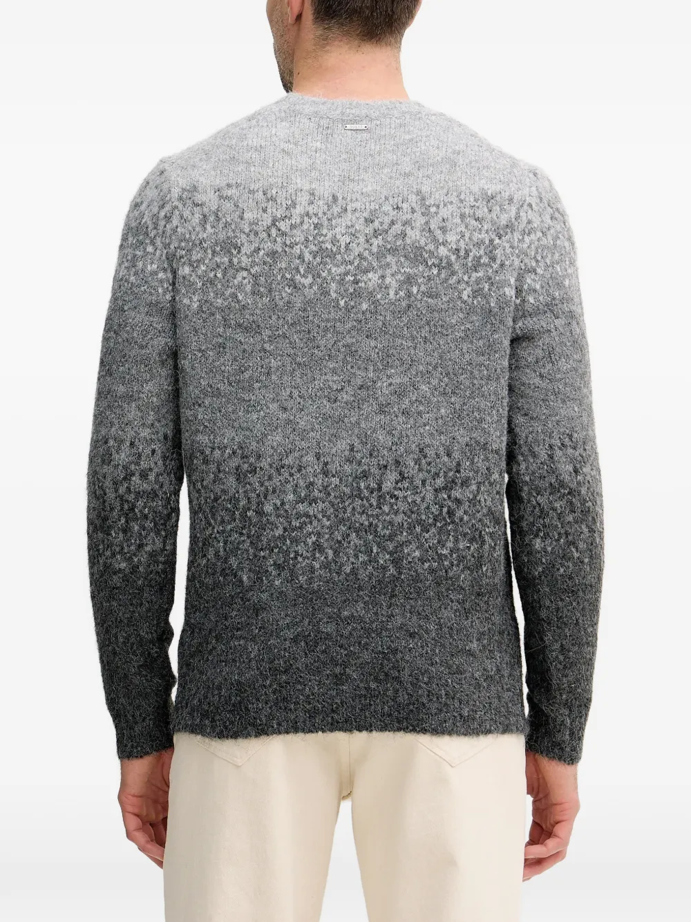 GUESS USA Ombre trui met ronde hals Grijs