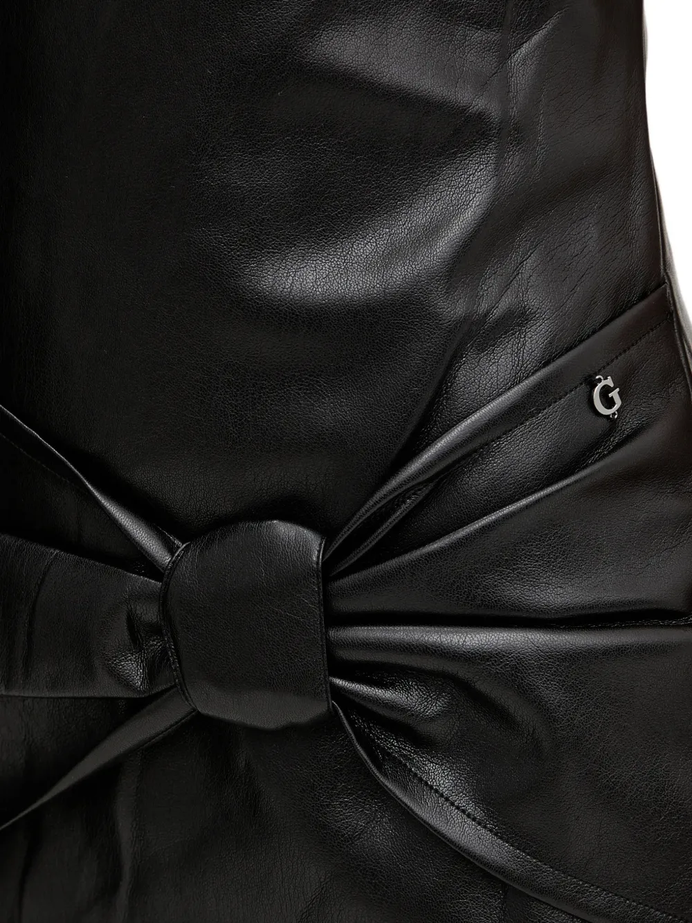 GUESS USA Mini-jurk met korte mouwen en geknoopt detail Zwart