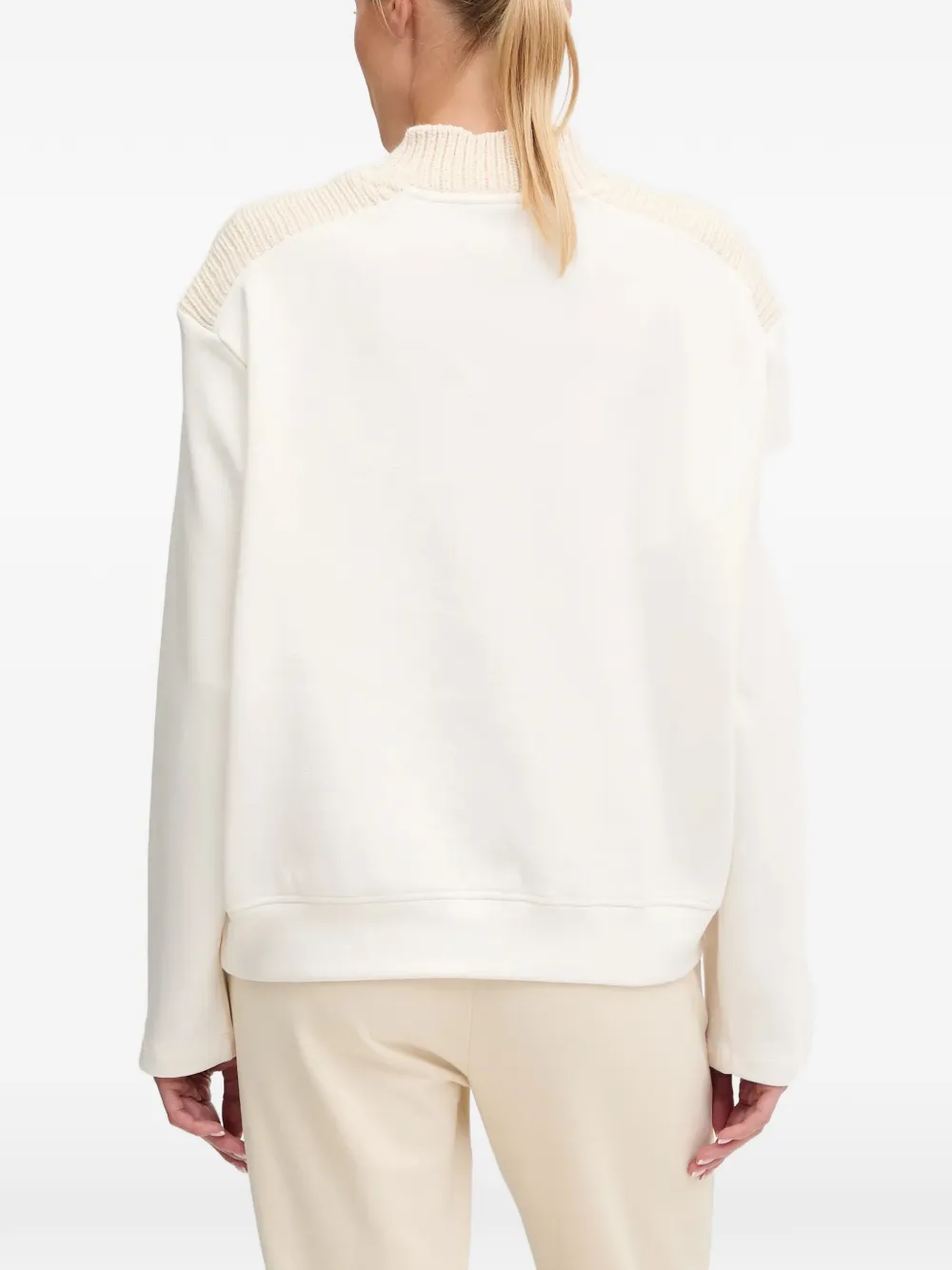  Guess Usa Embroidered-logo Sweatshirt - Neutrals 