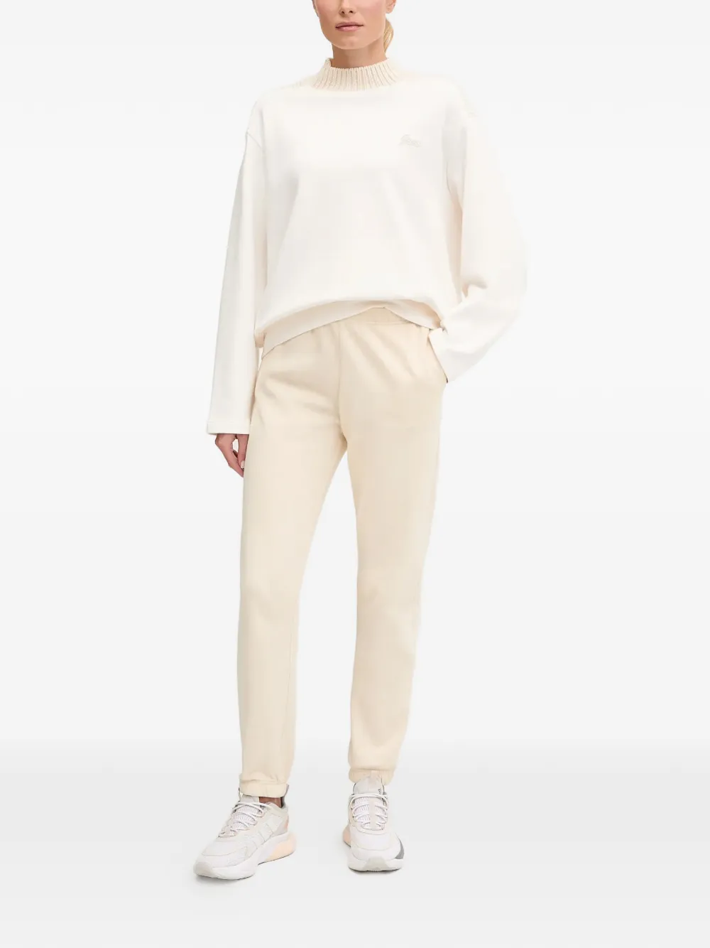  Guess Usa Embroidered-logo Sweatshirt - Neutrals 