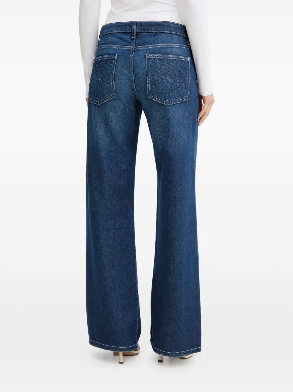  Guess Usa Patterned Trousers - Blue 