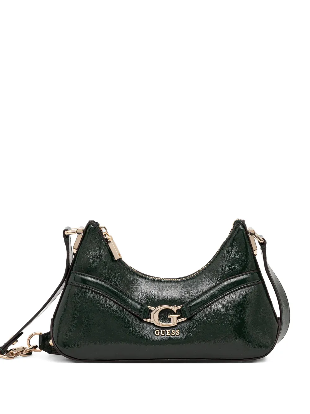 GUESS USA logo plaque satchel - Verde