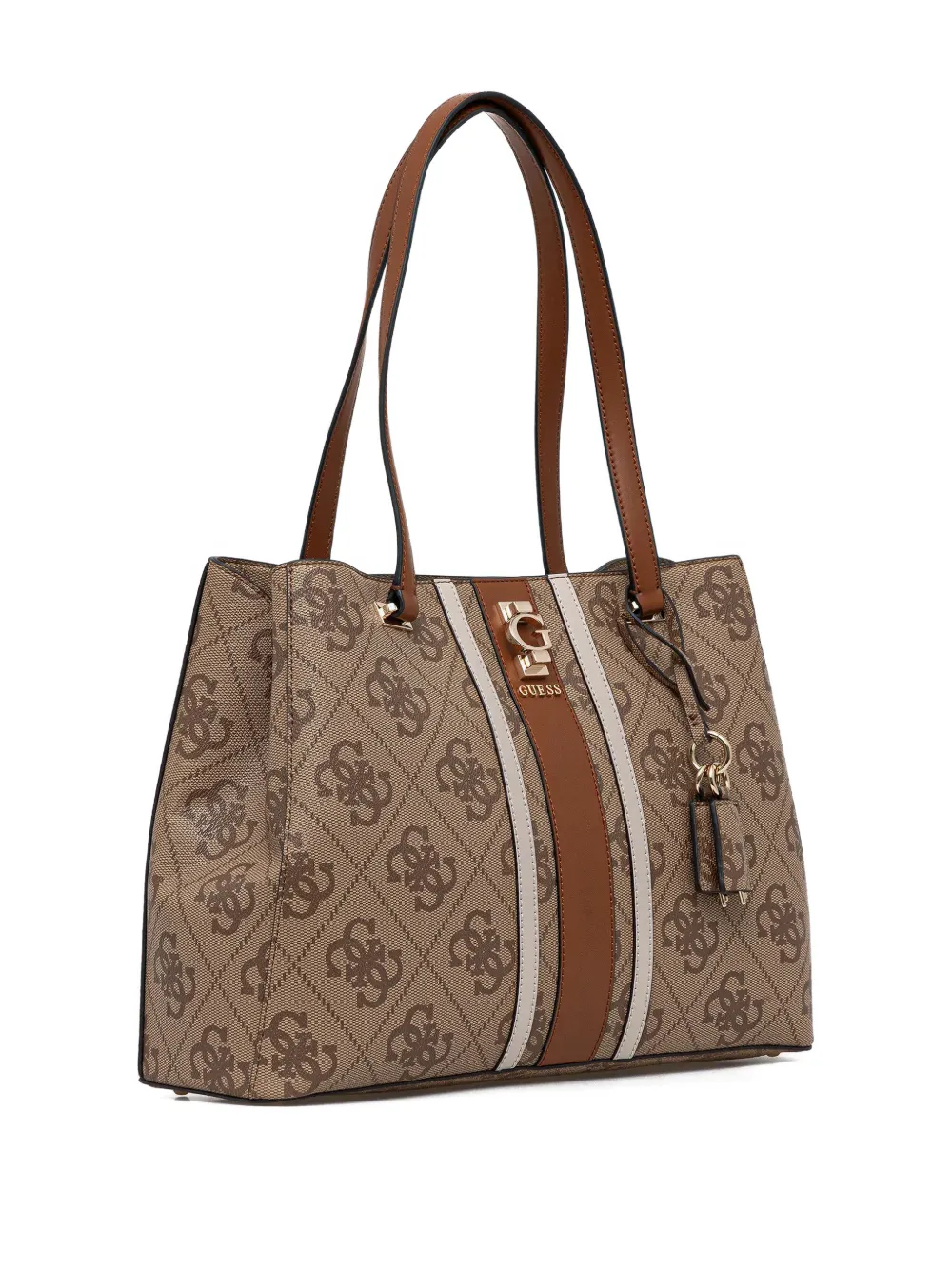 GUESS USA Erenia monogram-pattern tote bag - Beige