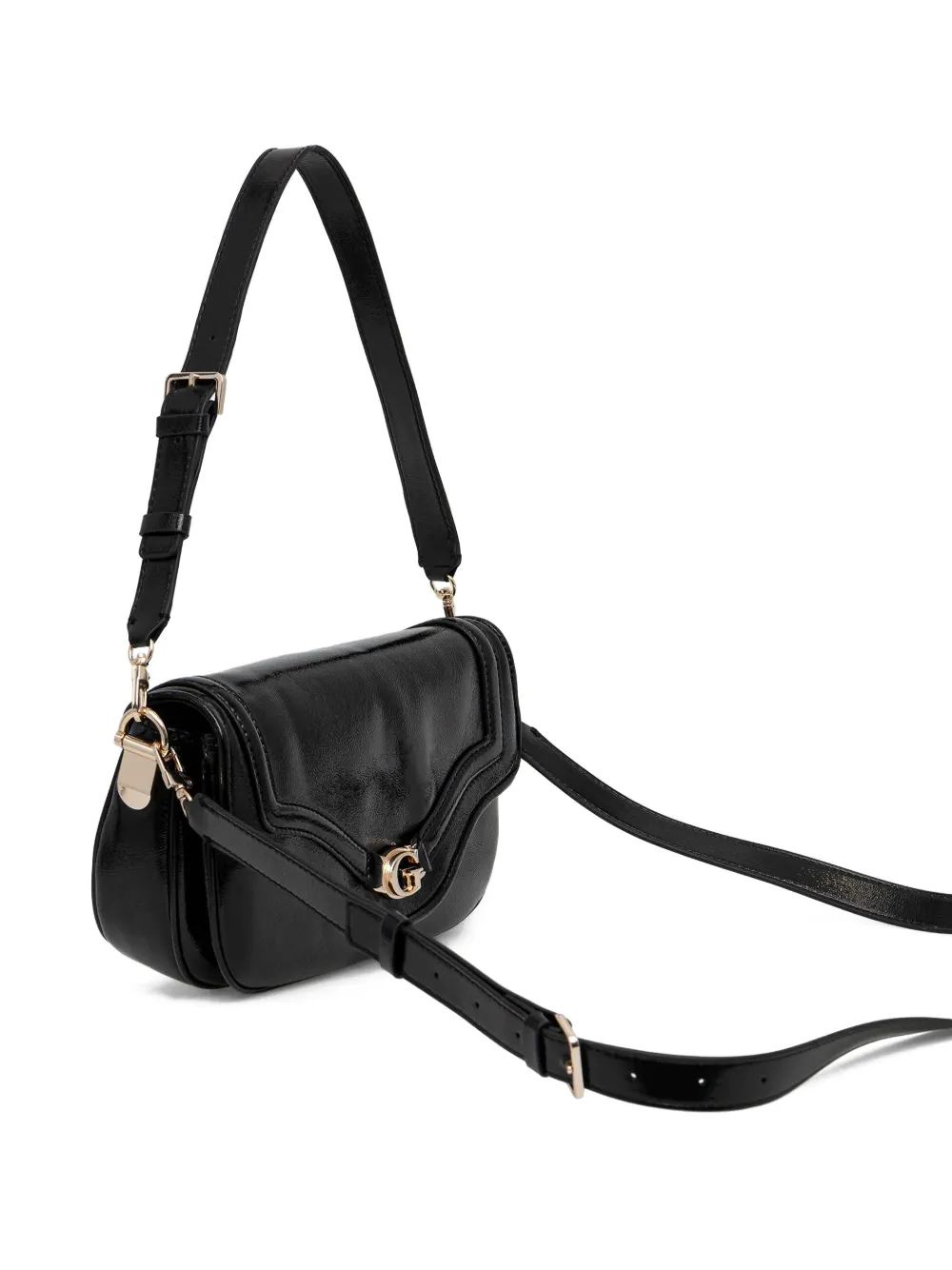 GUESS USA Dea schoudertas met logodetail Zwart