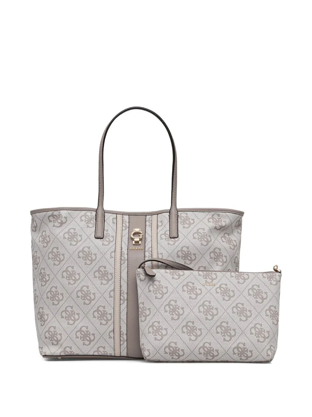 GUESS USA monogram top handle tote bag - Grijs