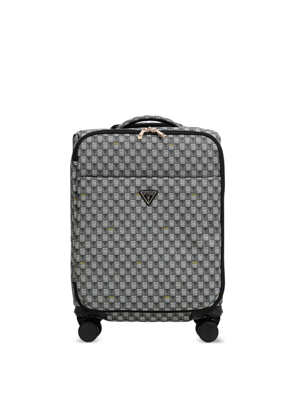 GUESS USA geometric-pattern logo luggage - Grigio