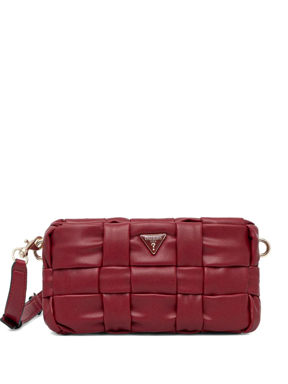 GUESS USA mini Marion braided cross body bag - Rosso