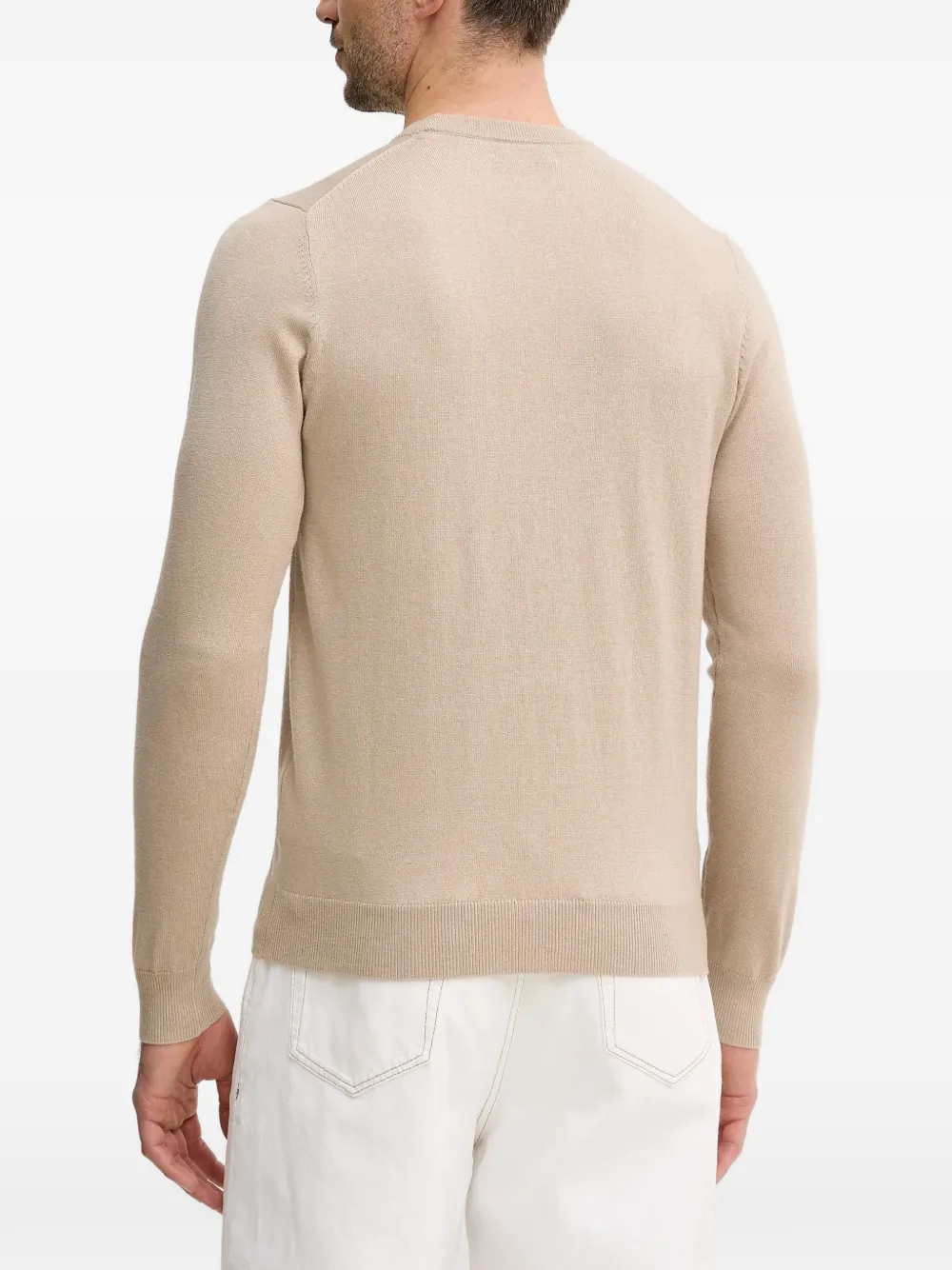 GUESS USA Gebreide trui met logo Beige