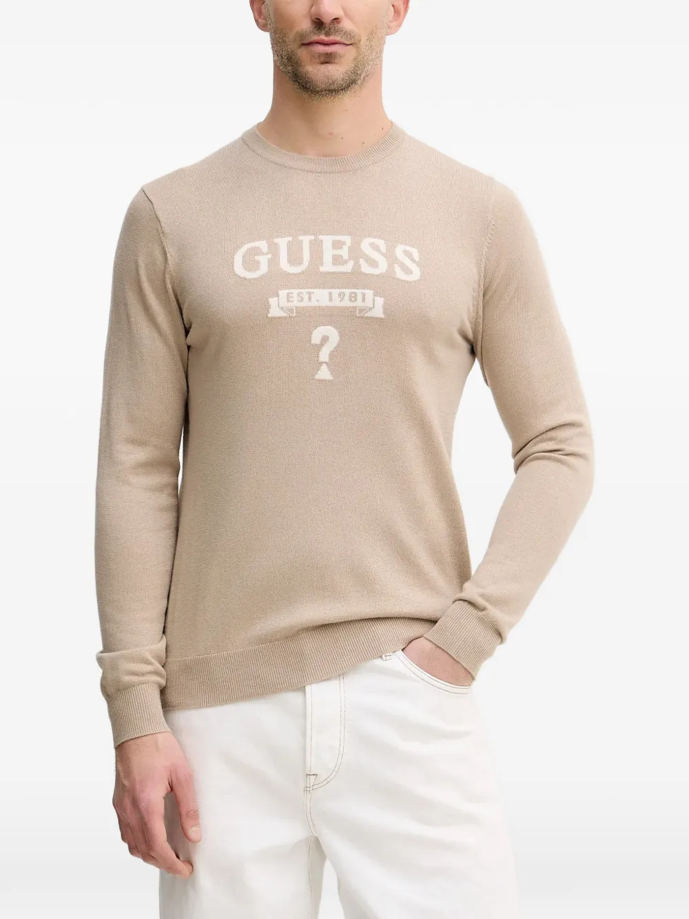 GUESS USA logo knitted sweater | neutro | Image 1