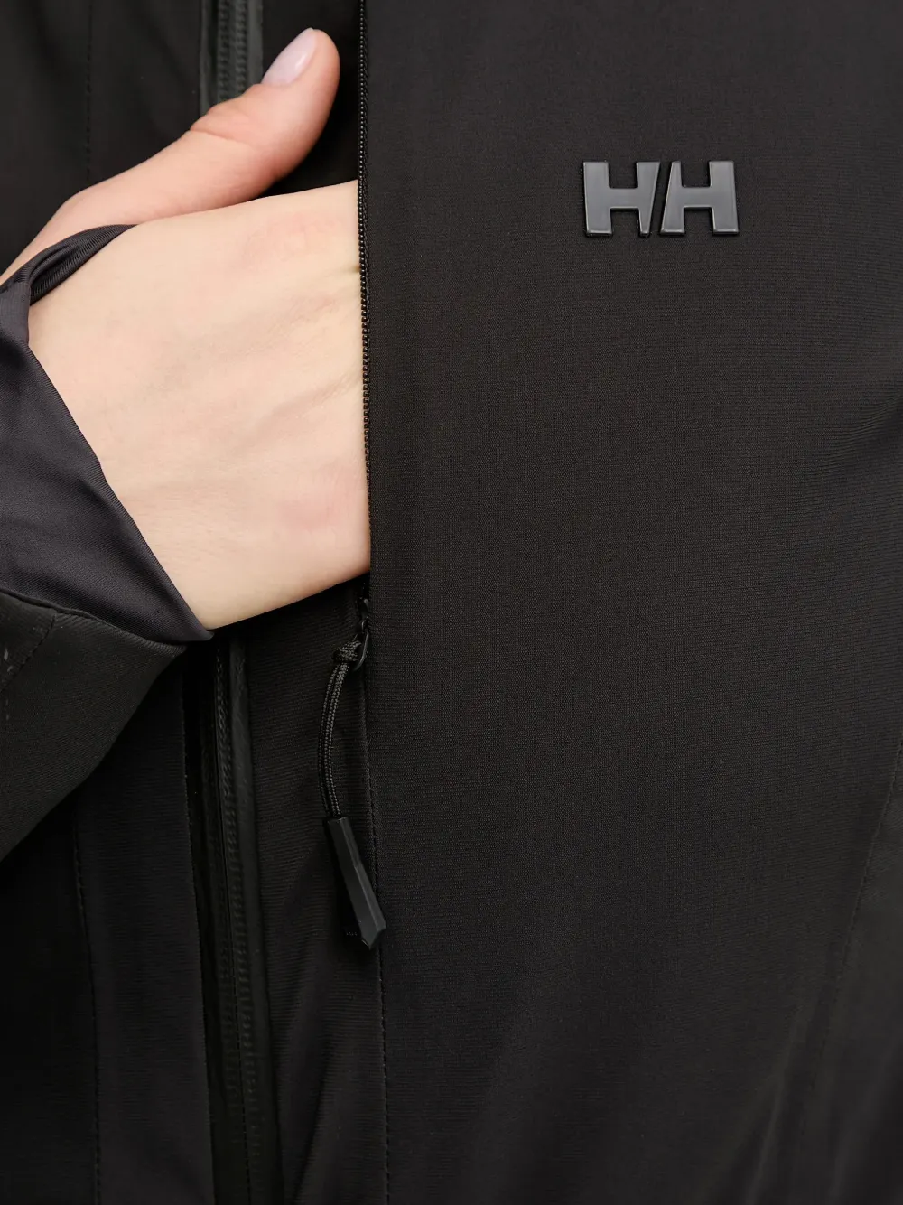 Helly Hansen Skipak met capuchon en ceintuur Zwart
