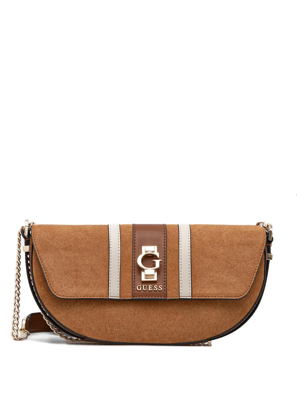 GUESS USA striped-detail crossbody bag - Marrone