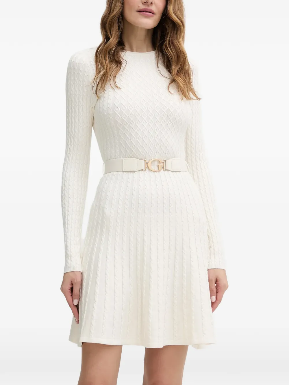 GUESS USA cable-knit belted mini dress - Toni neutri