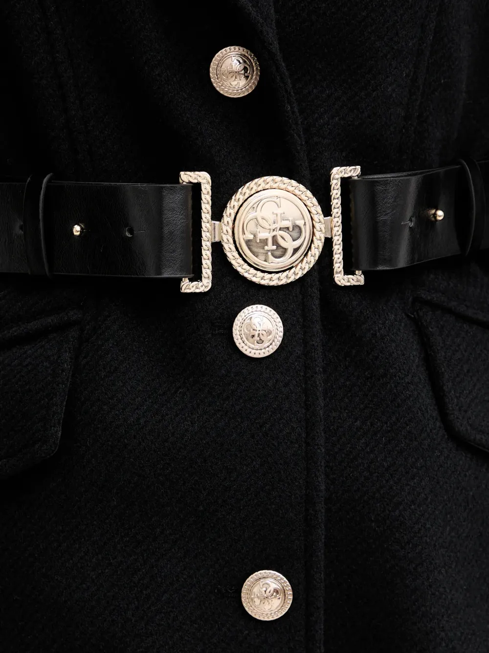 Long-Sleeve Belted Coat
