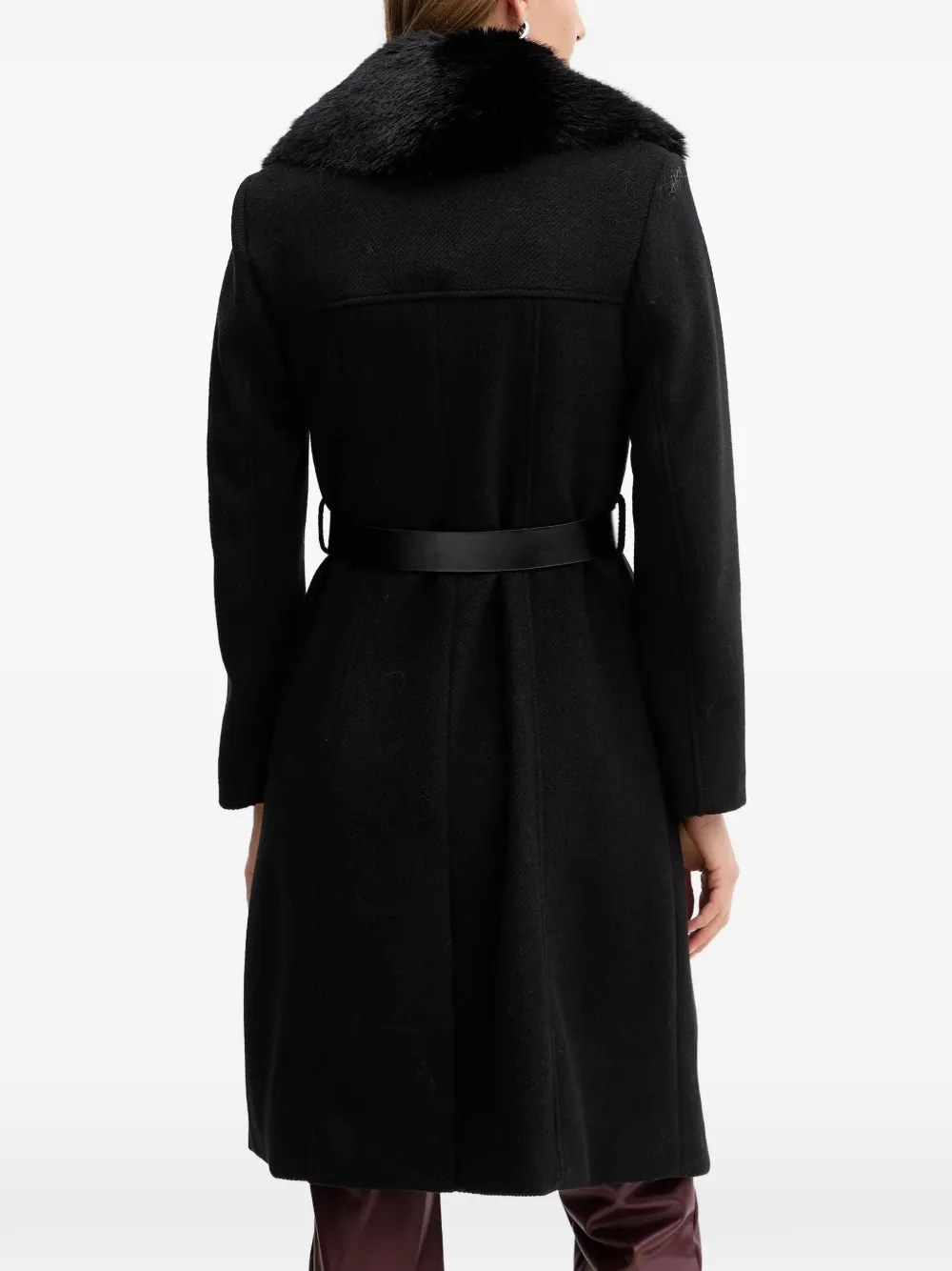 Long-Sleeve Belted Coat