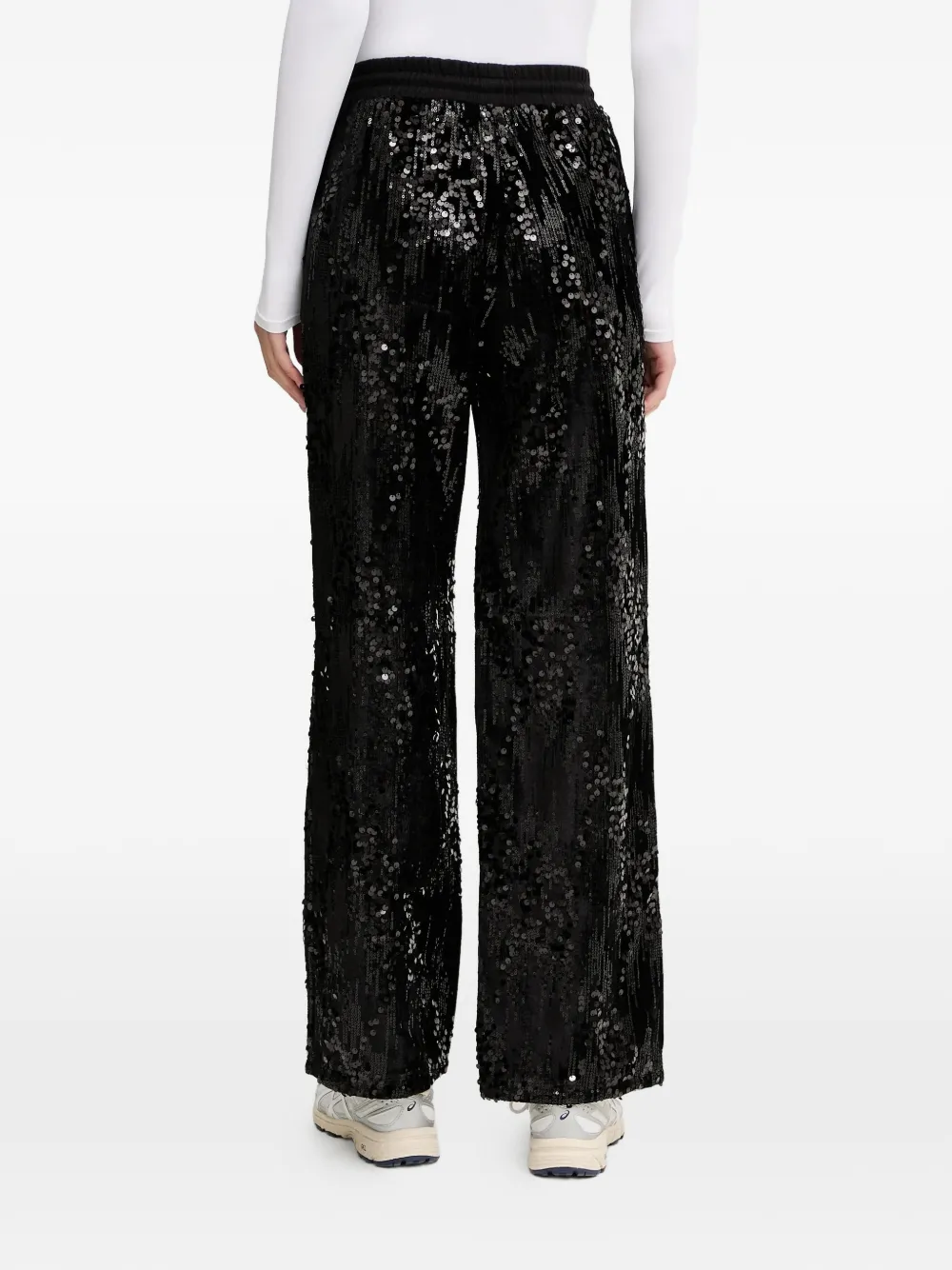  Guess Usa Sequin-embellished Trousers - Black 