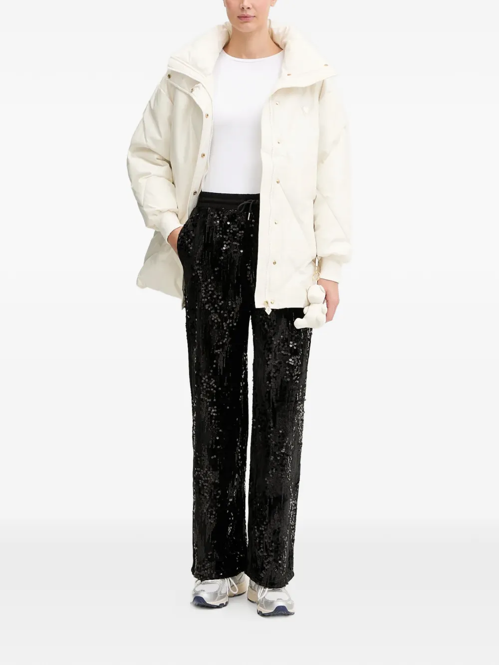  Guess Usa Sequin-embellished Trousers - Black 