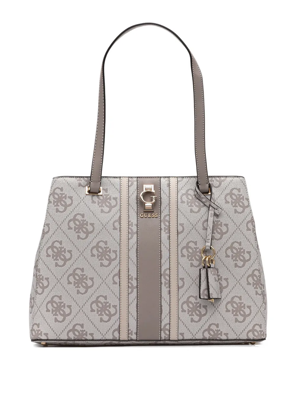 GUESS USA Erenia 4G monogram stripe tote bag - Toni neutri