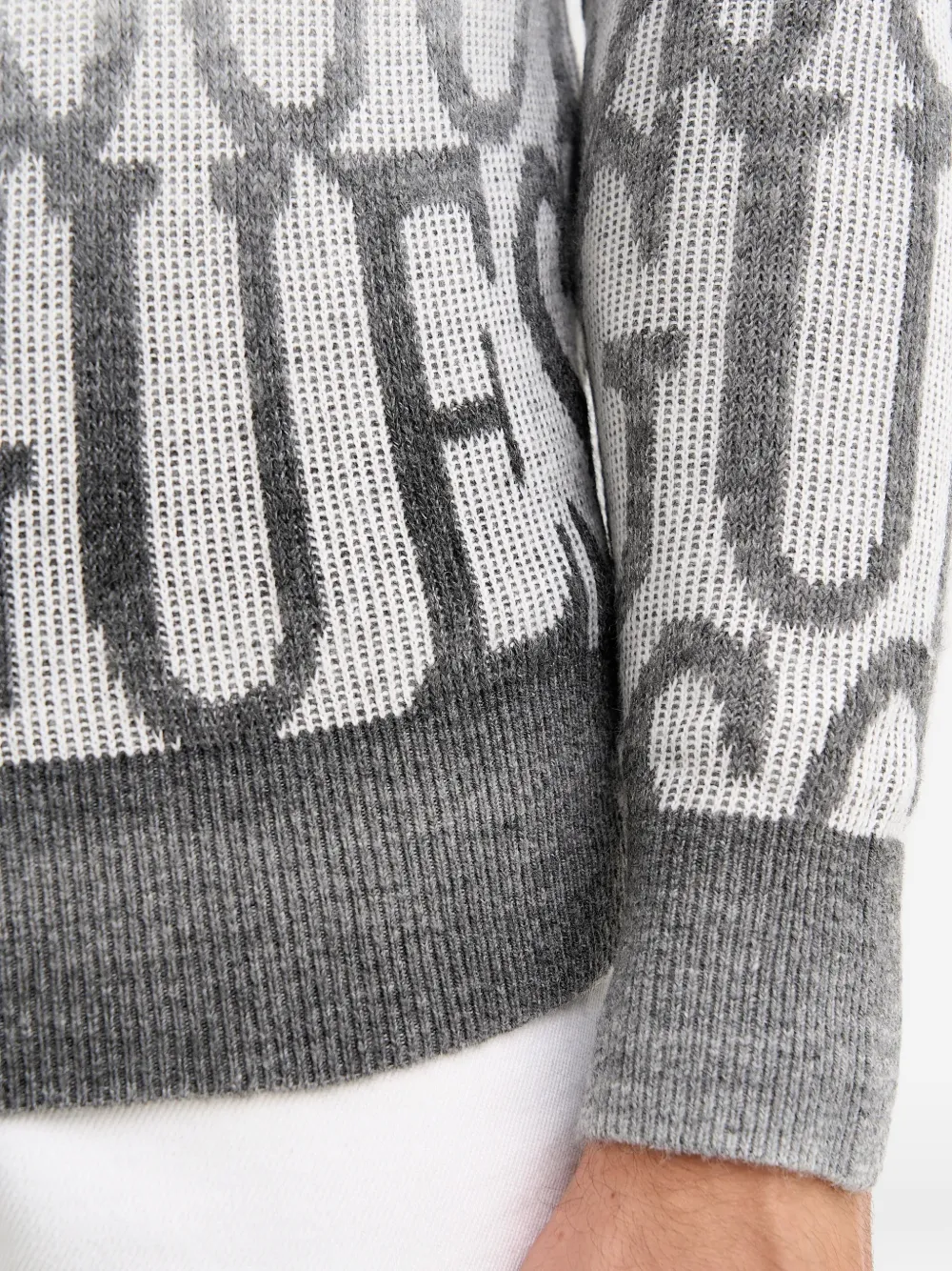GUESS USA Trui met ronde hals en logo Wit