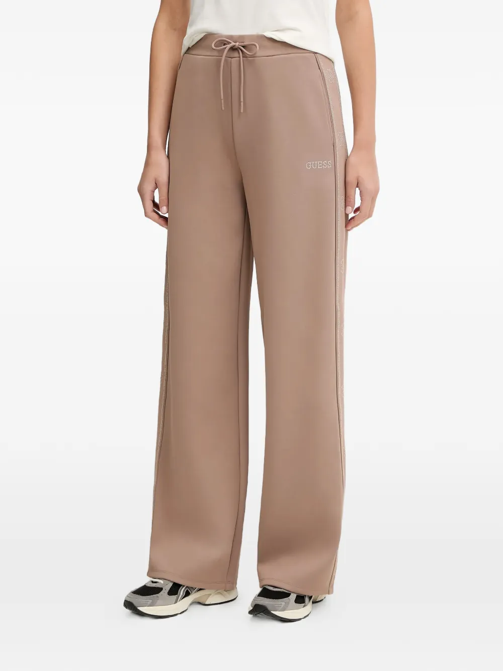 GUESS USA drawstring embellished trousers - Marrone