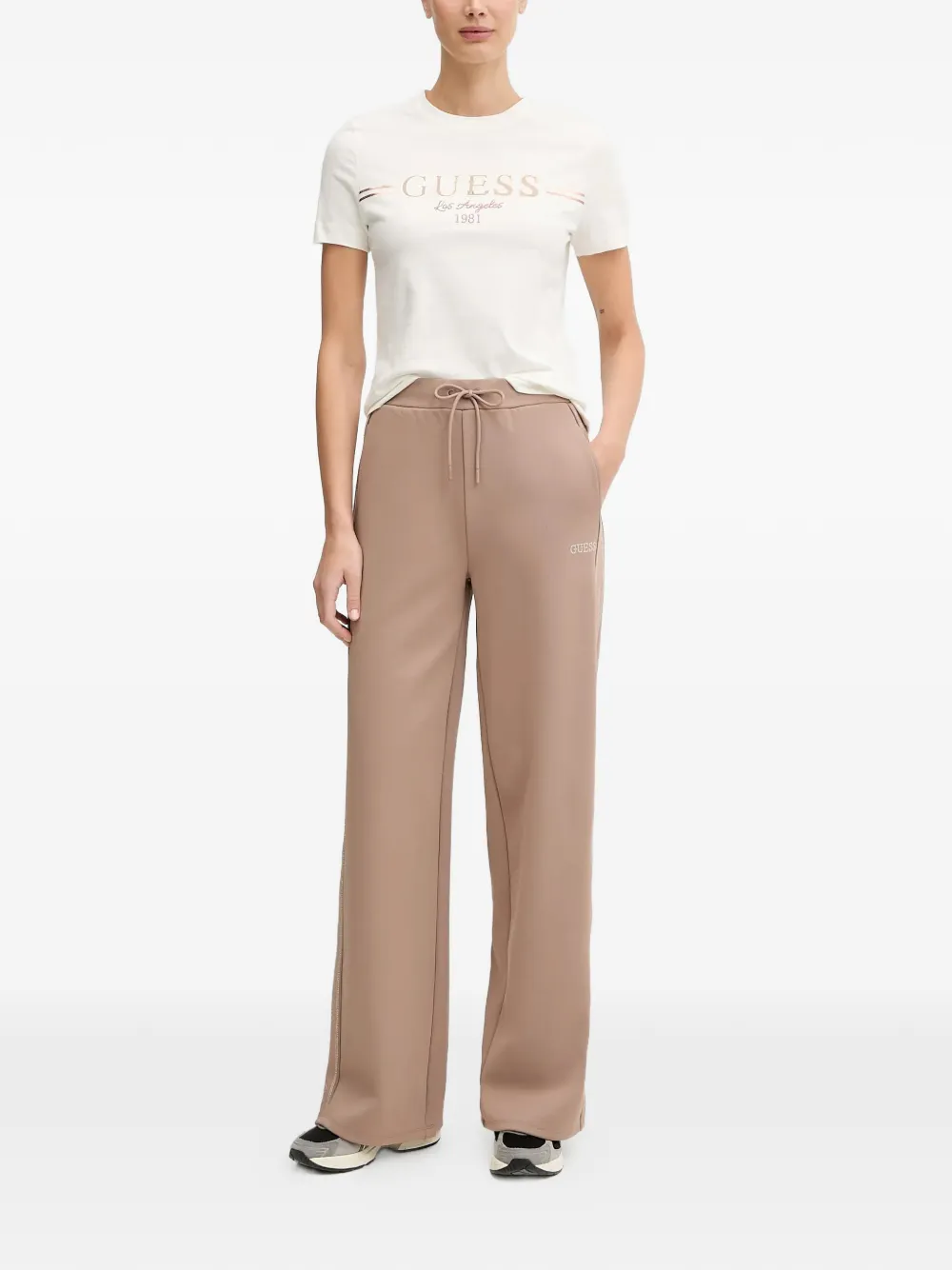 GUESS USA drawstring embellished trousers - Bruin