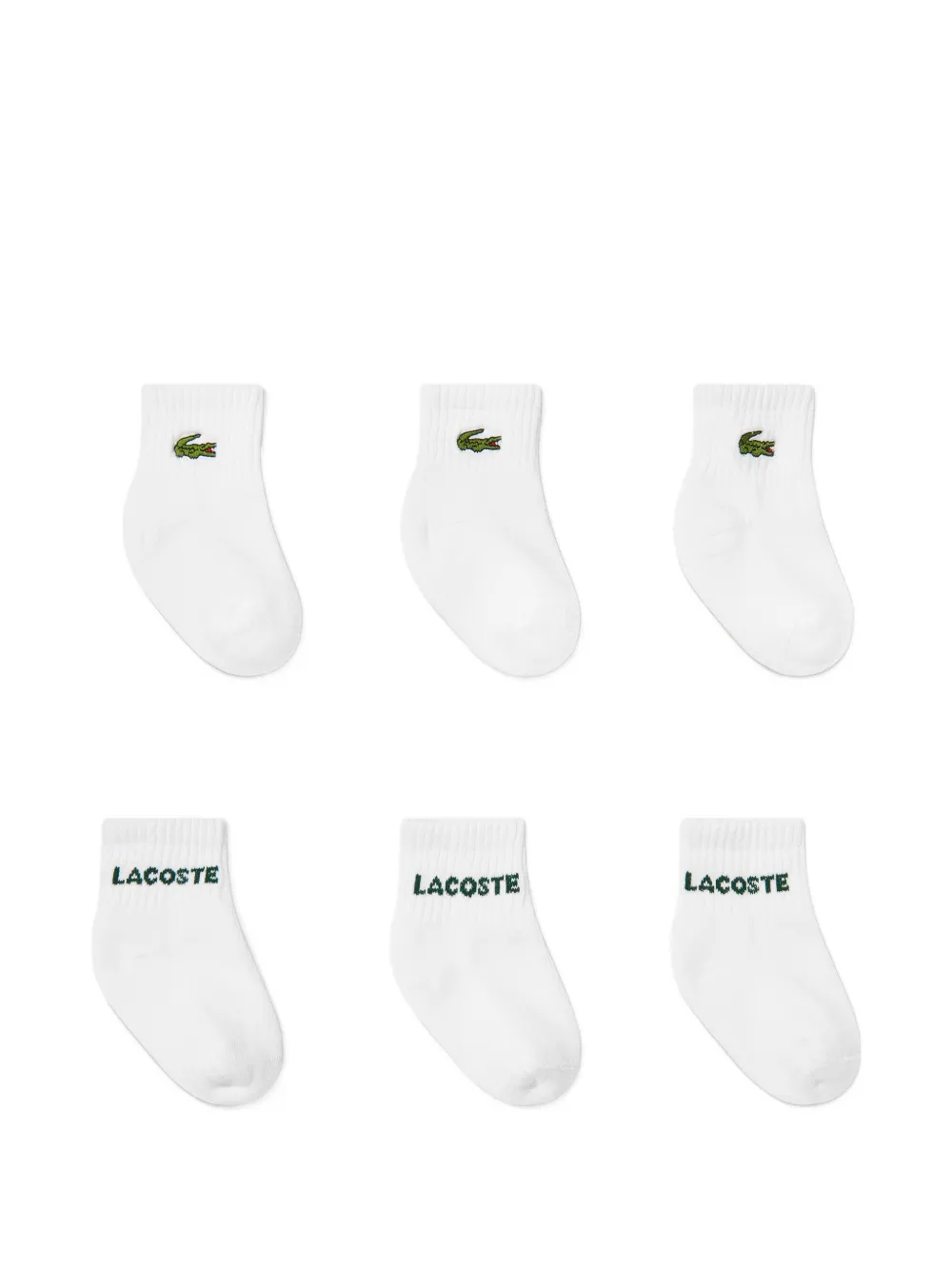 Lacoste Kids logo socks (set of six) - Bianco