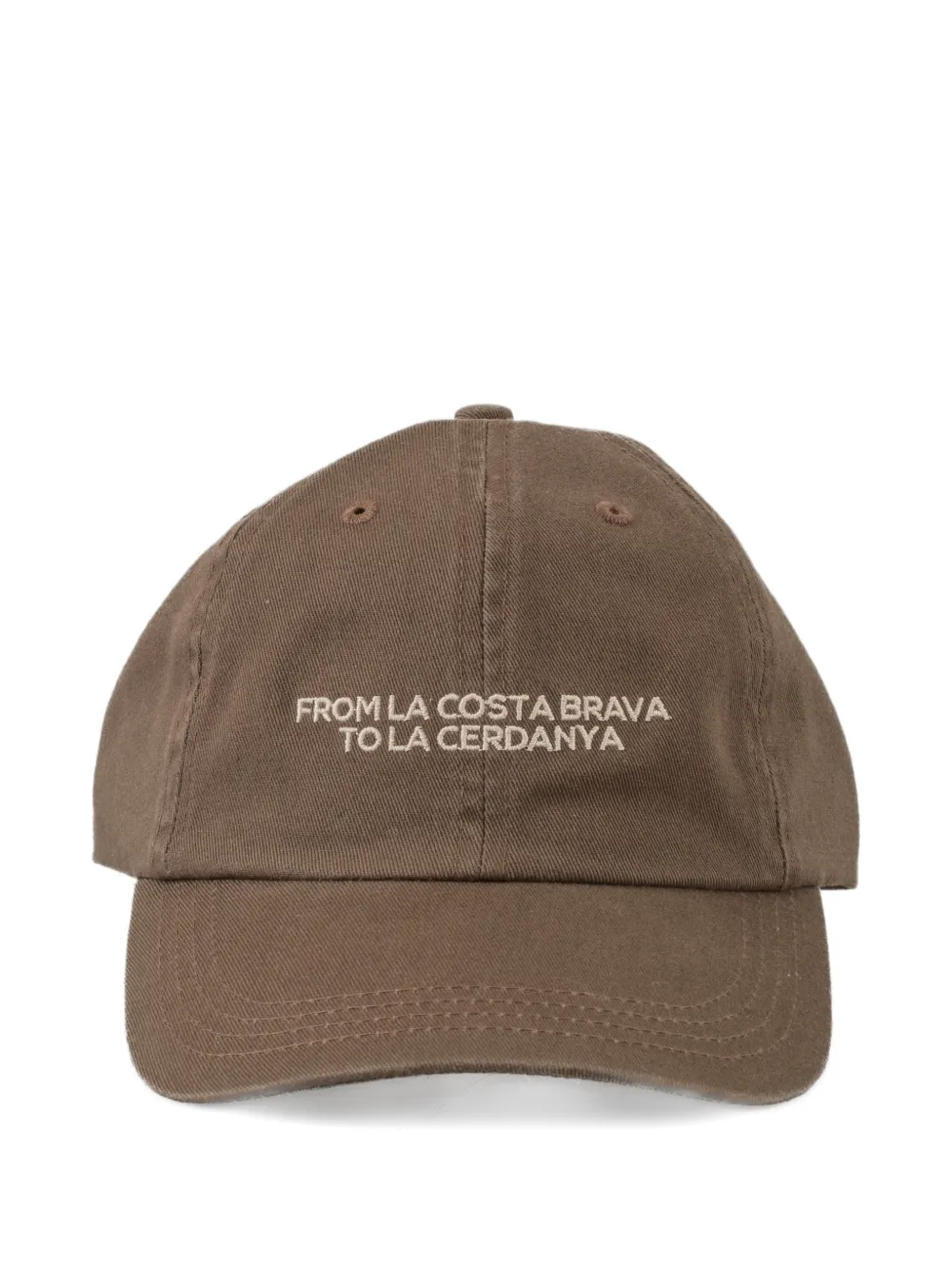 LES HÉRITIERS embroidered roots cap | Brown | Image 1