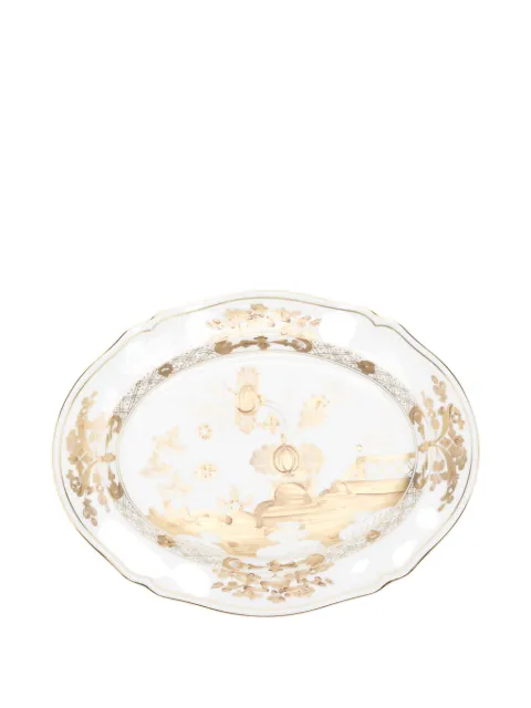GINORI 1735 hand-painted oval tray
