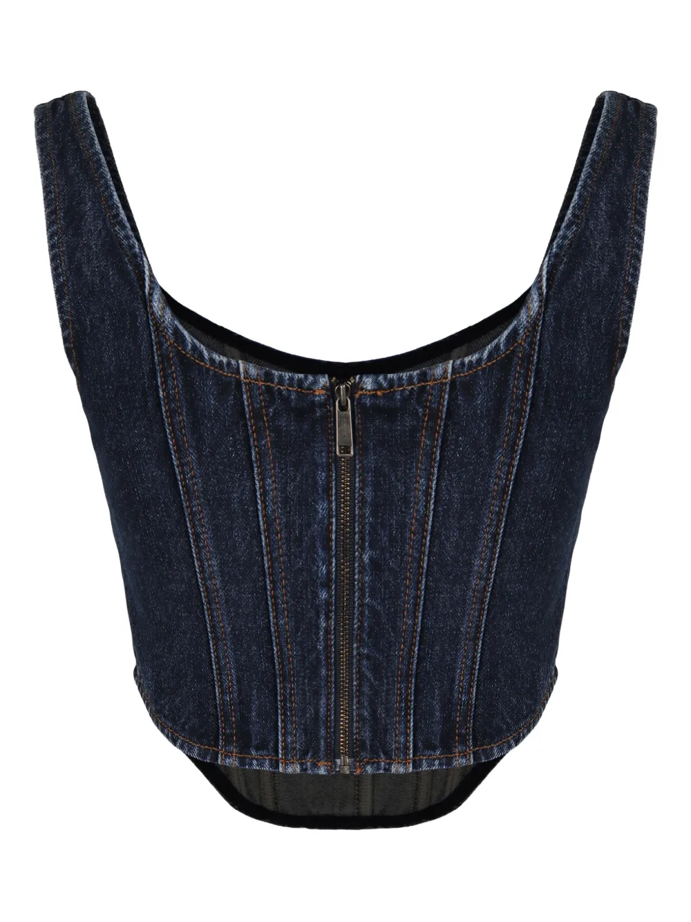 Self-Portrait wide strap corset top - Blauw