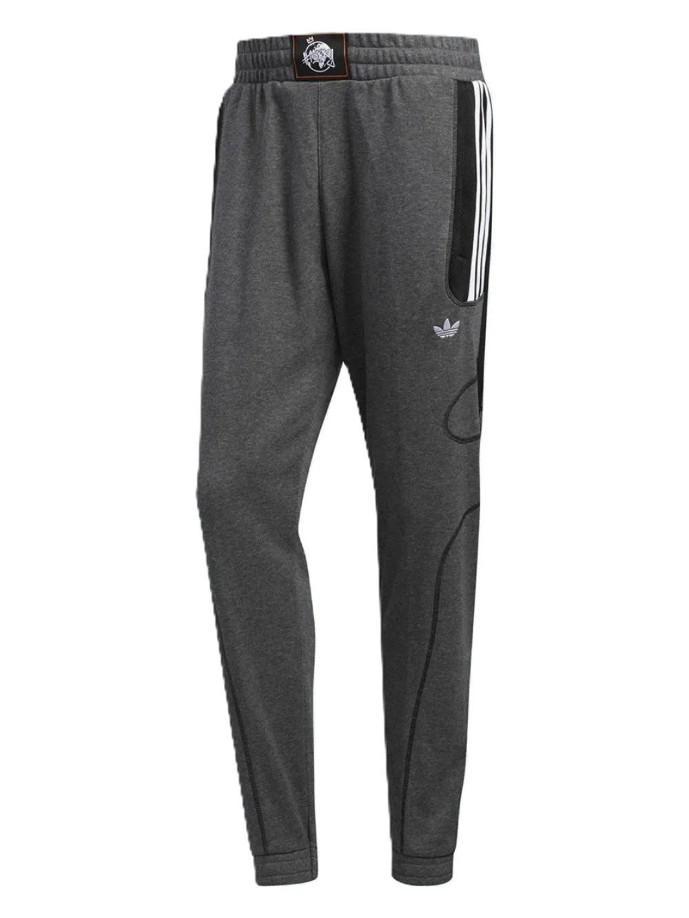 adidas Pantaloni sportivi con dettaglio a righe - Grigio