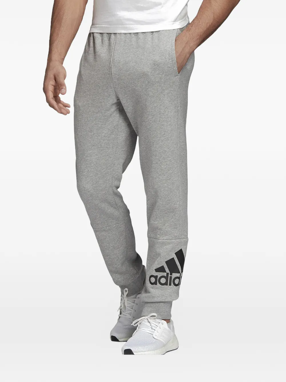 adidas badge sport terry trousers - Grigio