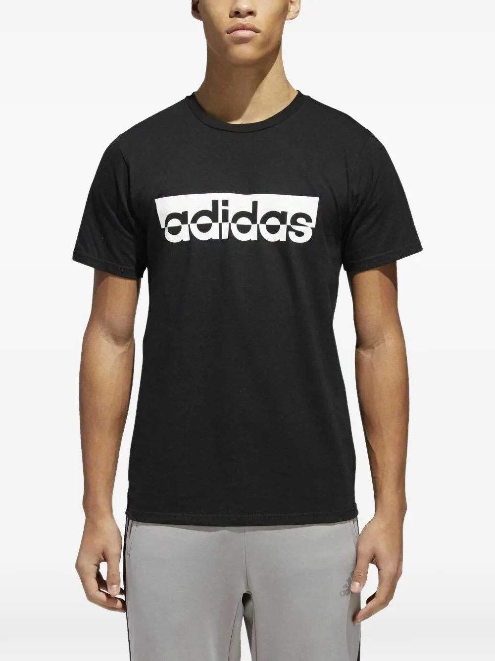 adidas T-shirt Linear con logo - Nero