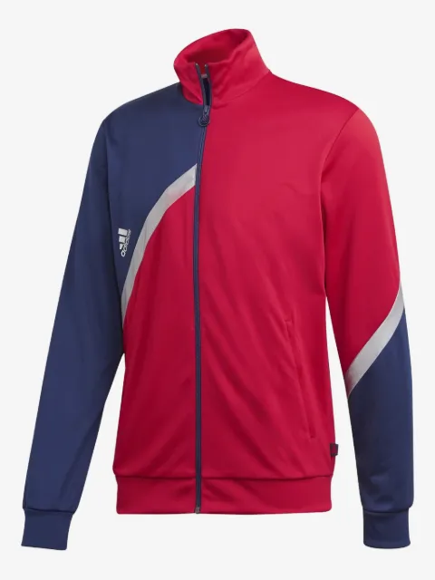 adidas chamarra ligera con cierre y motivo de rayas