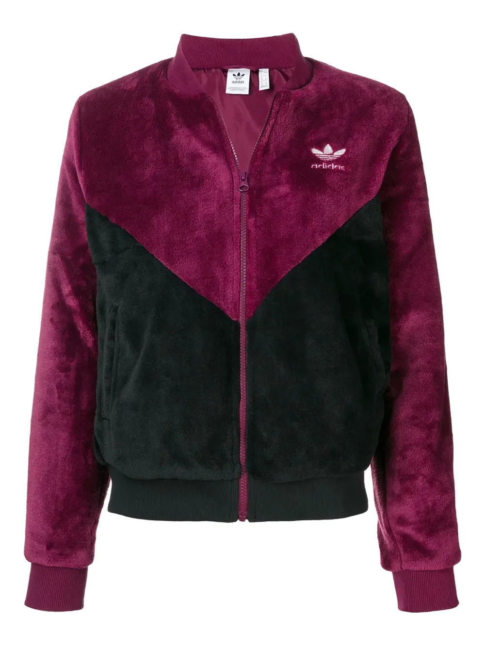 adidas Sportjacke in Colour-Block-Optik - Violett
