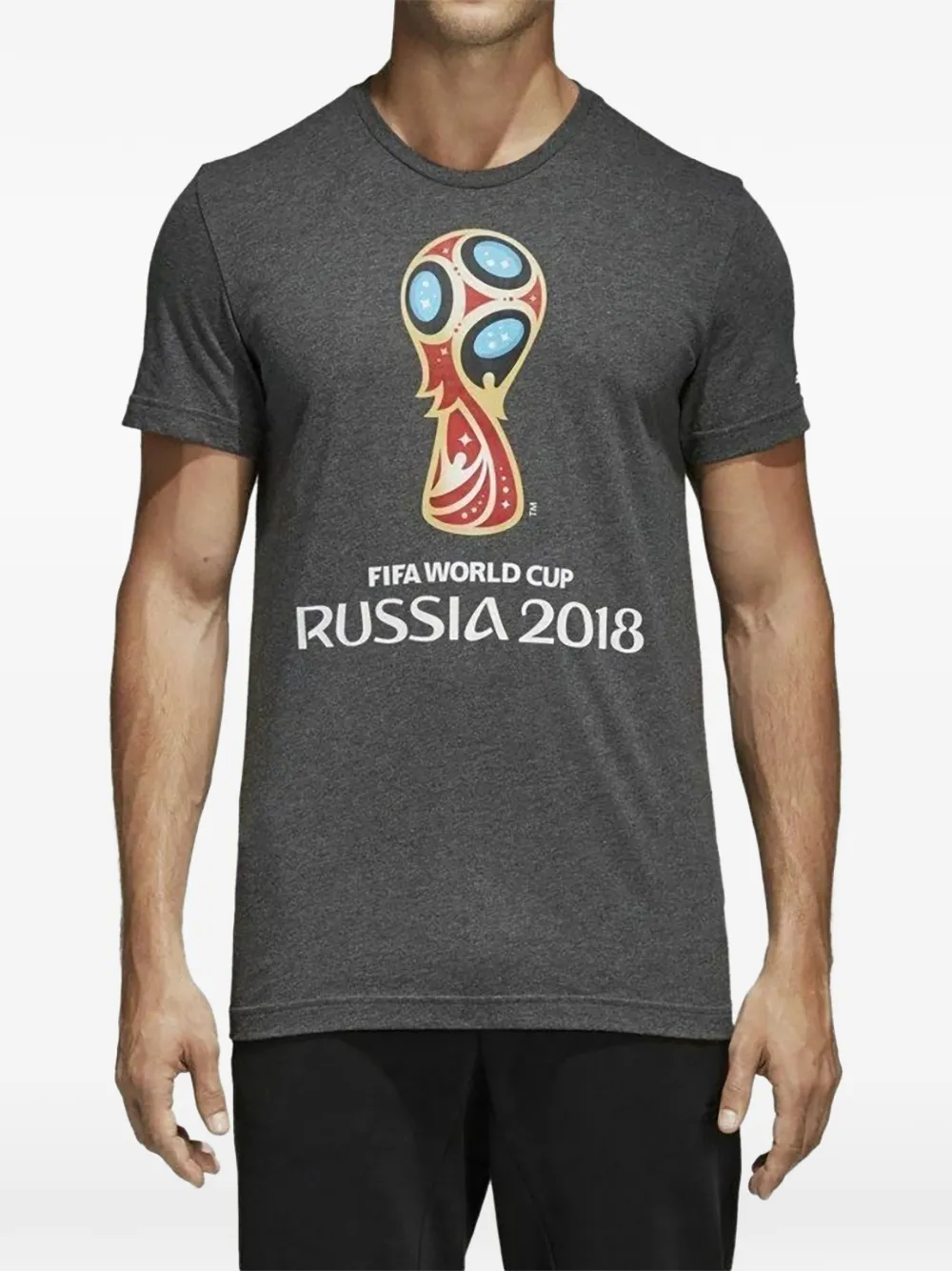 adidas T-Shirt mit grafischem Print - Grau