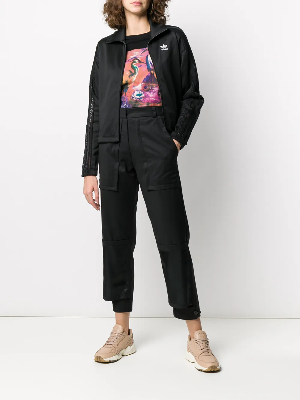 adidas Originals Lace Track Jacket WMNS "Black" Zwart