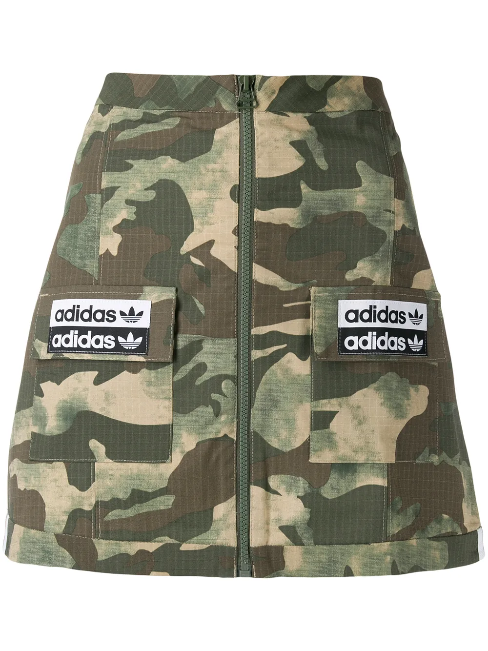 adidas Minigonna con stampa camouflage - Verde