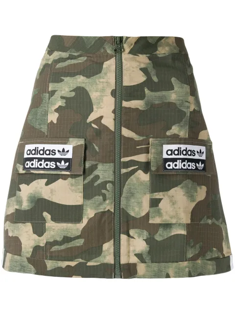 adidas camo mini skirt