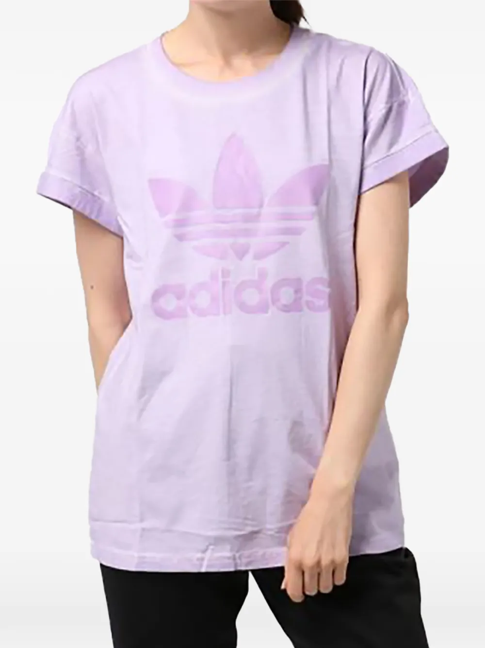 adidas T-shirt modello boyfriend - Viola