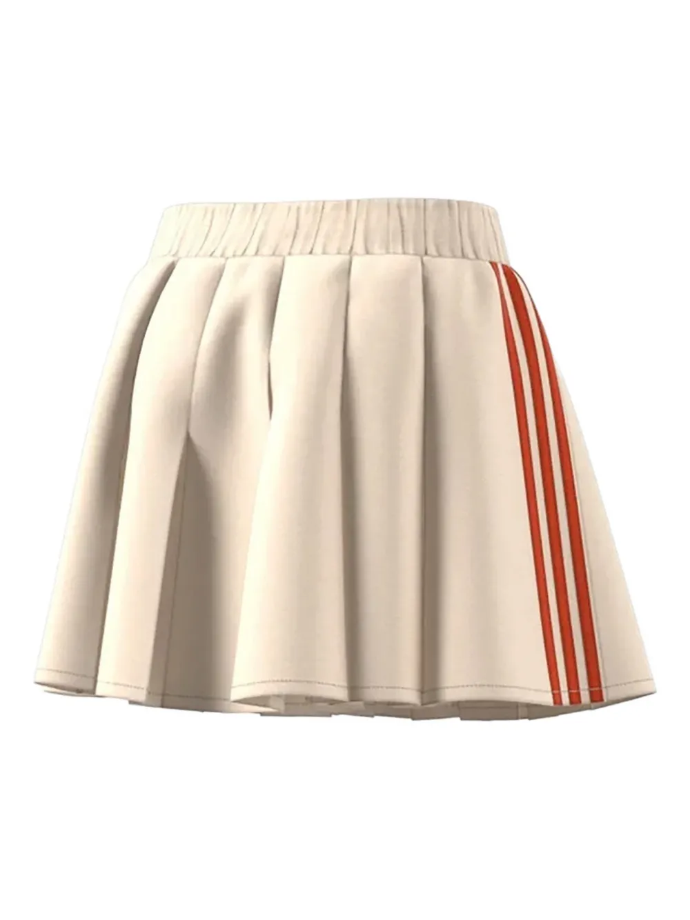  Adidas Originals Pleated Striped Mini Skirt - Neutrals 