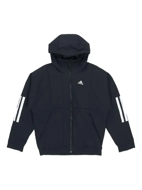 adidas chamarra ligera con capucha y logo