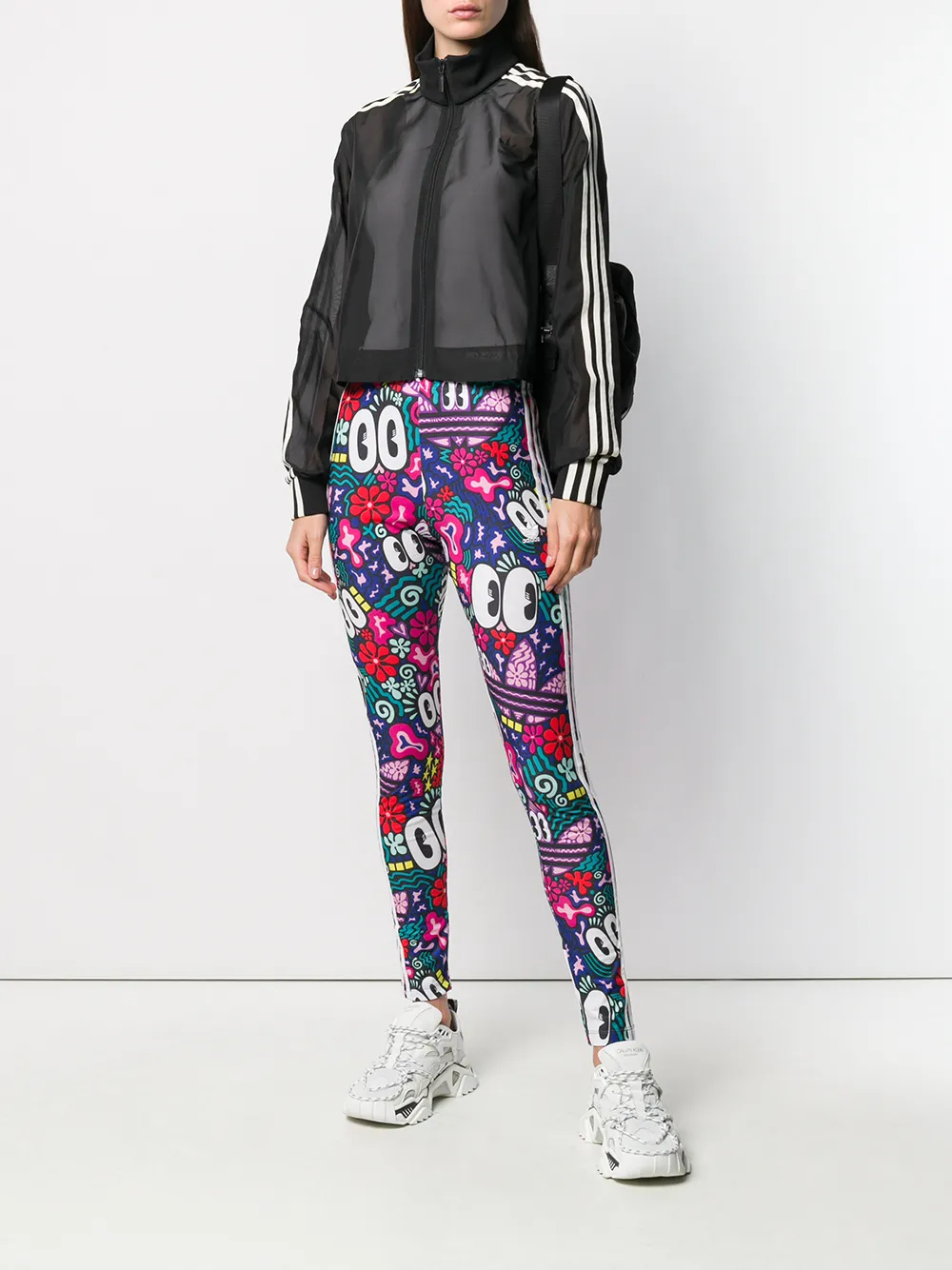 X Hattie Stewart 3-Stripes Printed Leggings