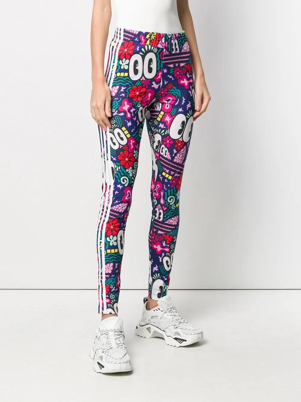 X Hattie Stewart 3-Stripes Printed Leggings